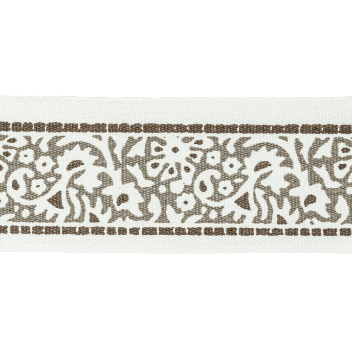 Kinsey Tape 8 Walnut by Stout Trim Stout Trim Kinsey Tape 8 WalnutTrim NATURAL BEAUTY TRIM INDIA </p><p>Repeat: H: 2.500, V: 3.125 2.5 in - Fabric Carolina -