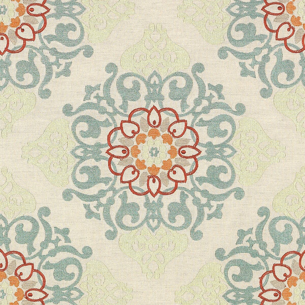 Kodiak 2 Waterway by Stout Fabric EMBROIDERY IV 60%LIN 40%COT %REMB INDIA </p><p>Repeat: 15.75 51 in - Fabric Carolina -