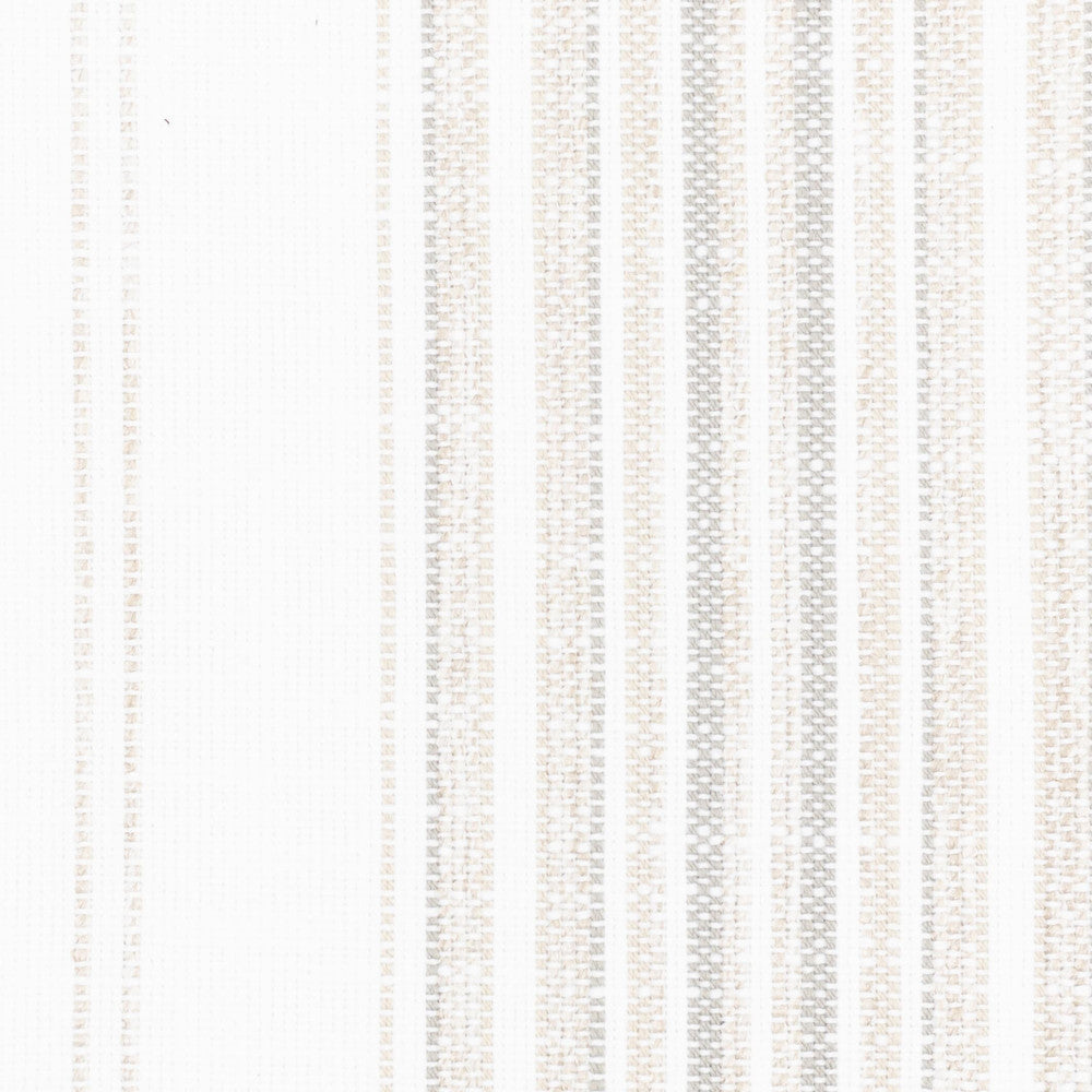 Kokomo 2 Toast by Stout Fabric Stout Fabric Kokomo 2 ToastFabric Just Stripes Natural/Charcoal 91%Pol 9%Nol USA </p><p>Repeat: H: 0.125, V: 15.25 56 in - Fabric Carolina -