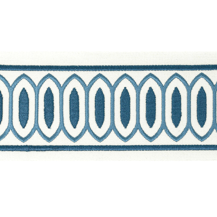 Kragon Tape 2 Ocean by Stout Designer Trim STITCHED UP TRIM 100%COT %BEMB INDIA CATB 117-2013 WYZENBEEK 50 000 DOUBLE RUB WEAR TEST (HEAVY DUTY) Horizontal: 4.000 and Vertical: 1.000 4 in - Swanky Fabrics -