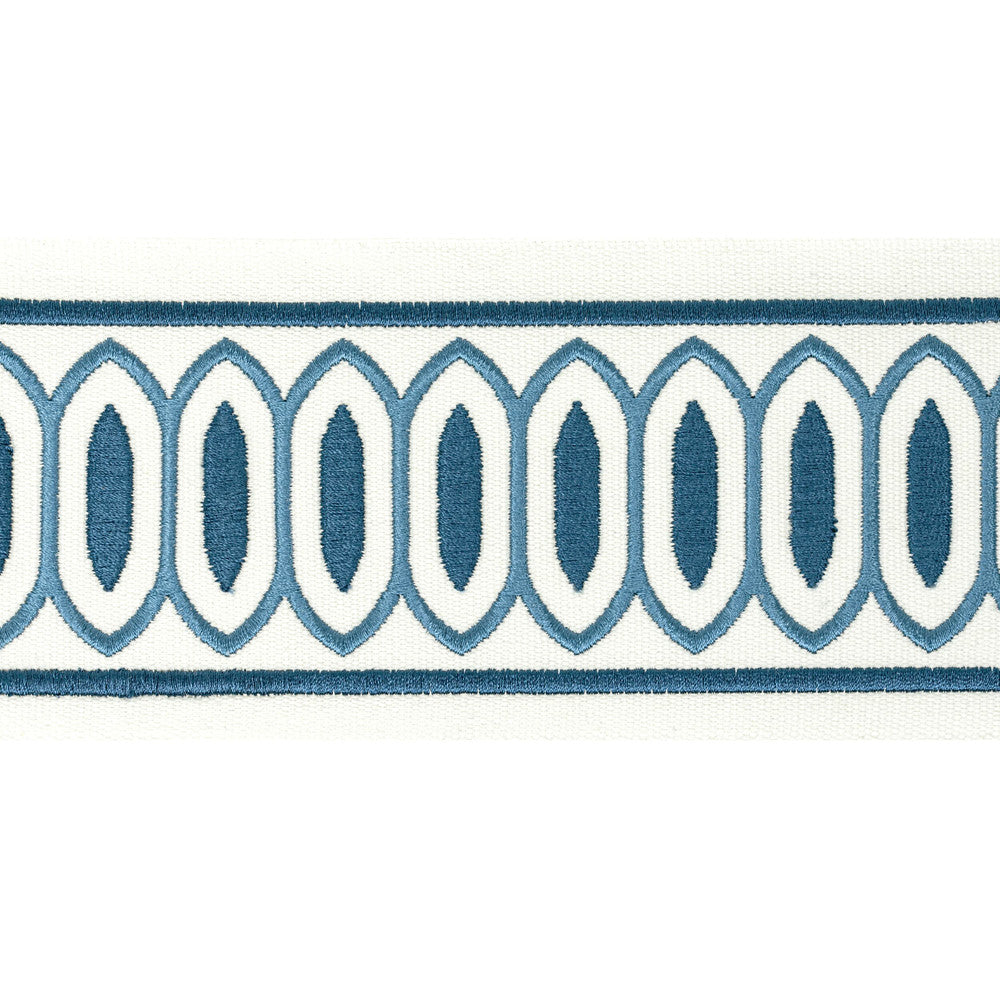 Kragon Tape 2 Ocean by Stout Trim Stout Trim Kragon Tape 2 OceanTrim STITCHED UP TRIM INDIA </p><p>Repeat: H: 4.000, V: 1.000 4 in - Fabric Carolina -
