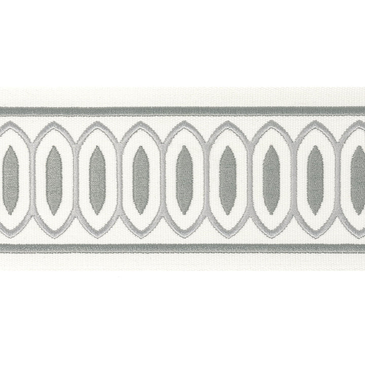Kragon Tape 4 Smoke by Stout Trim Stout Trim Kragon Tape 4 SmokeTrim STITCHED UP TRIM 100%COT %BEMB INDIA </p><p>Repeat: H: 4.000, V: 1.000 4 in - Fabric Carolina -