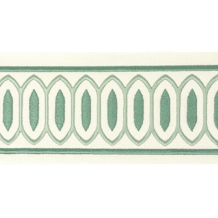 Kragon Tape 6 Teal by Stout Designer Trim STITCHED UP TRIM 100%COT %BEMB INDIA FLAME RETARDANT-U.F.A.C. CLASS 1 WYZENBEEK 15 000 DOUBLE RUB WEAR TEST (HEAVY DUTY) Horizontal: 4.000 and Vertical: 1.000 4 in - Swanky Fabrics -