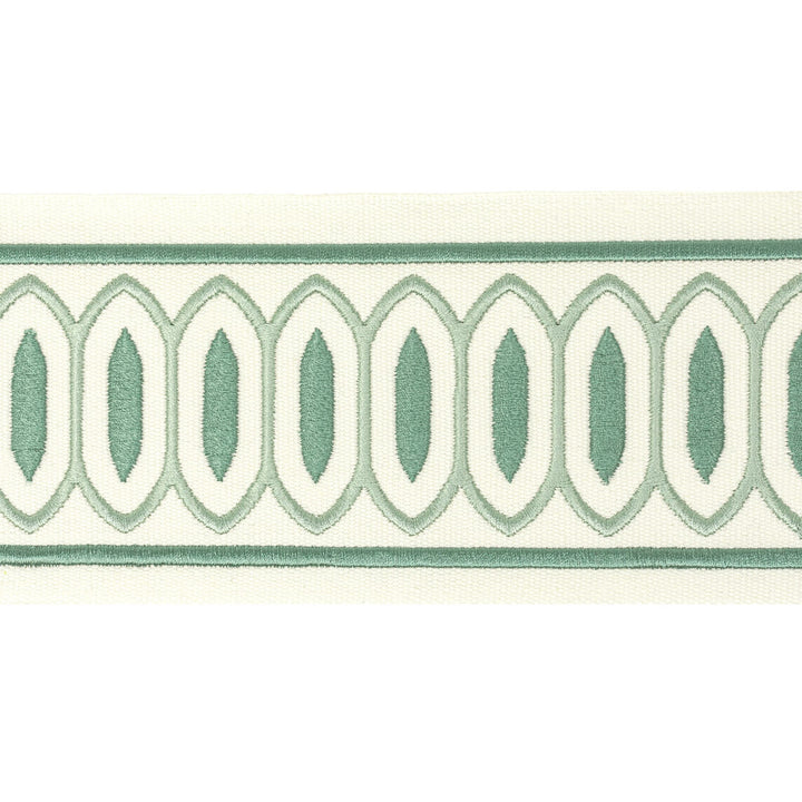 Ramada Tape 7 Seaglass by Stout Trim Stout Trim Ramada Tape 7 SeaglassTrim New Traditions Trim 95%Svi 5%Cot China </p><p>Repeat: H: 0, V: 1 2 in - Fabric Carolina -