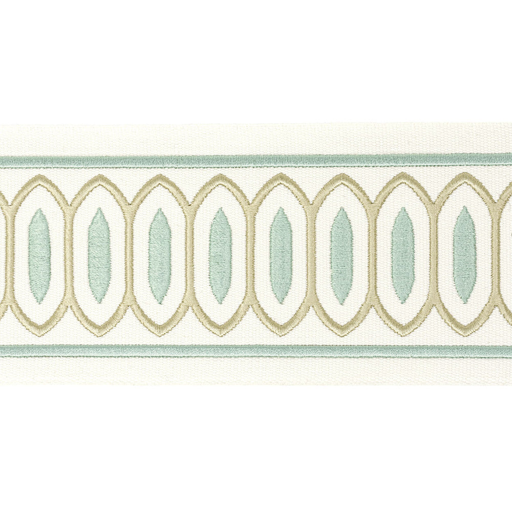 Kragon Tape 7 Shoreline by Stout Trim Stout Trim Kragon Tape 7 ShorelineTrim STITCHED UP TRIM 100%COT %BEMB INDIA </p><p>Repeat: H: 4.000, V: 1.000 4 in - Fabric Carolina -