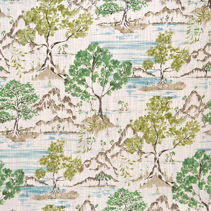 Kronus Green by Magnolia Designer Fabric - 100% Cotton China 27000 Horizontal: 27 and Vertical: 26.25 56" - Swanky Fabrics -