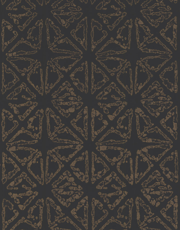Empire Diamond Black & Gold Wallpaper by Ronald Redding 24 Karat Covers about 6.8 square feet 27-in by 3-ft long roll Unpasted 13.5 - Fabric Carolina -