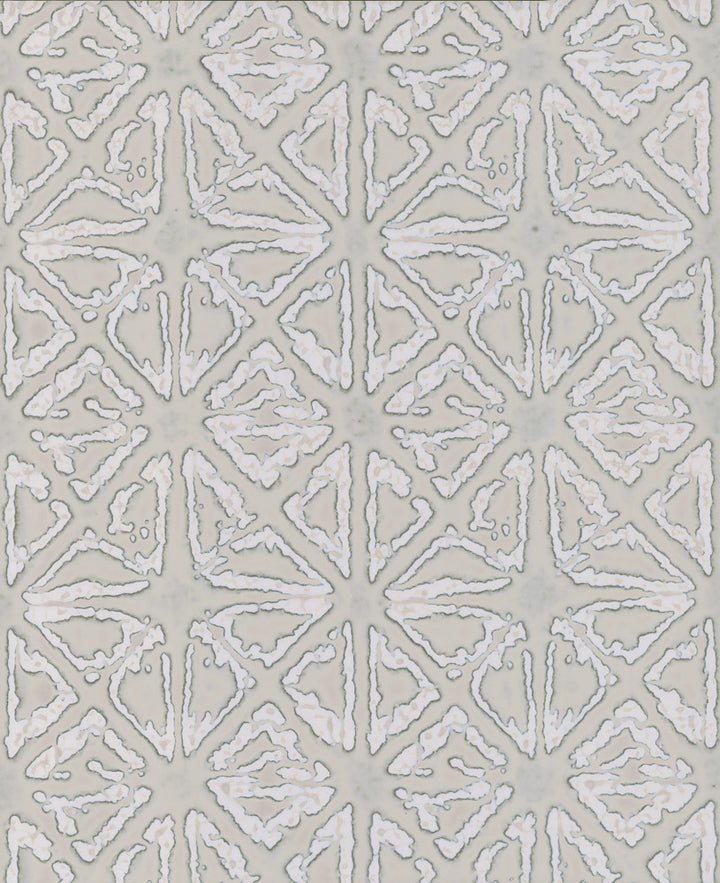Empire Diamond Silver & Taupe Wallpaper by Ronald Redding 24 Karat Covers about 6.8 square feet 27-in by 3-ft long roll Unpasted 13.5 - Fabric Carolina -