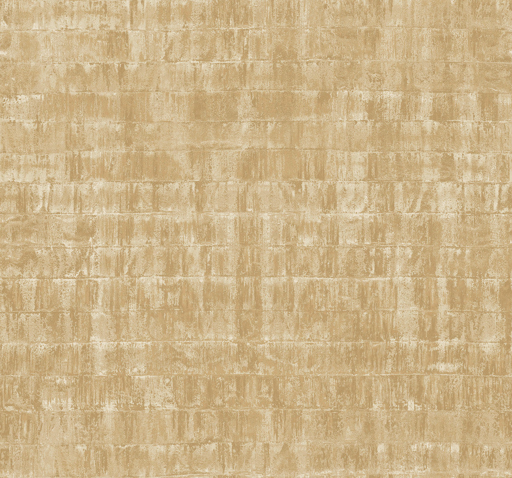 Liquid Metal Gold Wallpaper by Ronald Redding 24 Karat Covers about 60.8 square feet 27-in by 27-ft long roll Unpasted 25.25 - Fabric Carolina -