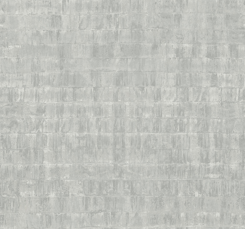 Liquid Metal Silver Wallpaper by Ronald Redding 24 Karat Covers about 60.8 square feet 27-in by 27-ft long roll Unpasted 25.25 - Fabric Carolina -