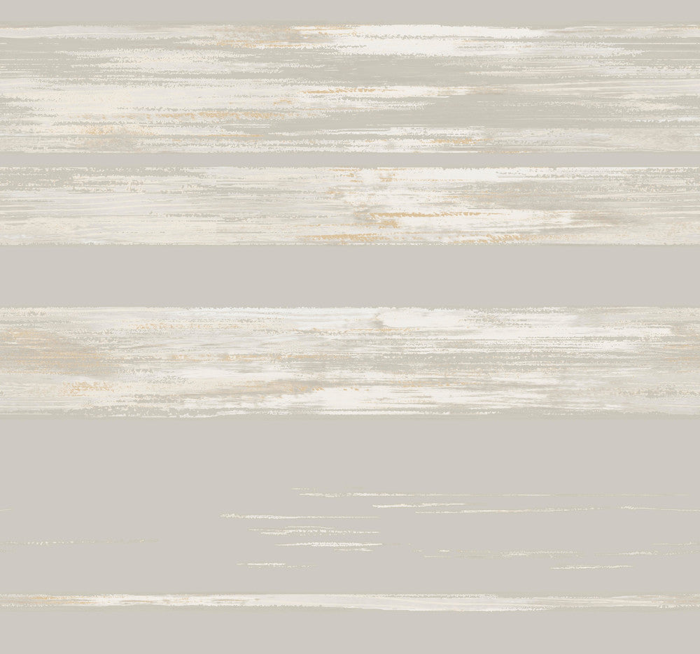 Horizontal Dry Brush Grey Wallpaper by Ronald Redding 24 Karat Covers about 60.8 square feet 27-in by 27-ft long roll Unpasted 25.25 - Fabric Carolina -