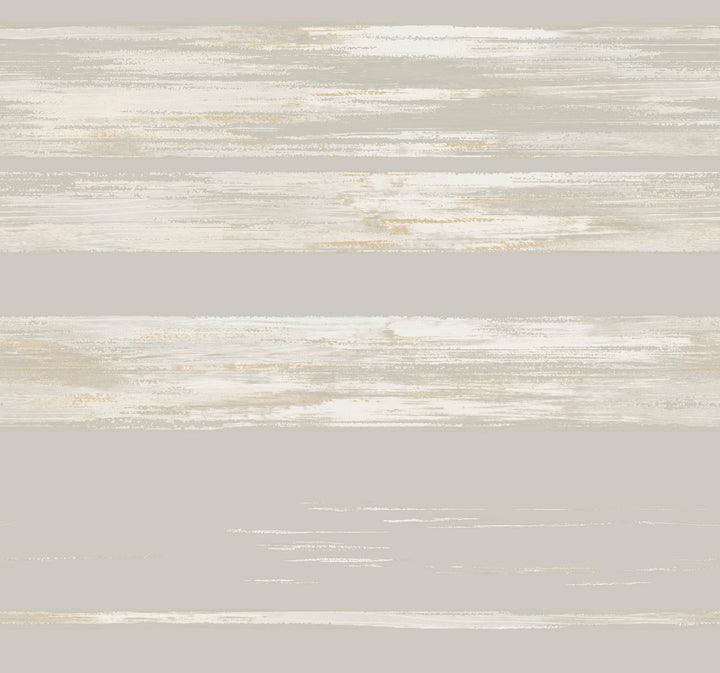 Horizontal Dry Brush Grey Wallpaper by Ronald Redding 24 Karat Covers about 60.8 square feet 27-in by 27-ft long roll Unpasted 25.25 - Fabric Carolina -