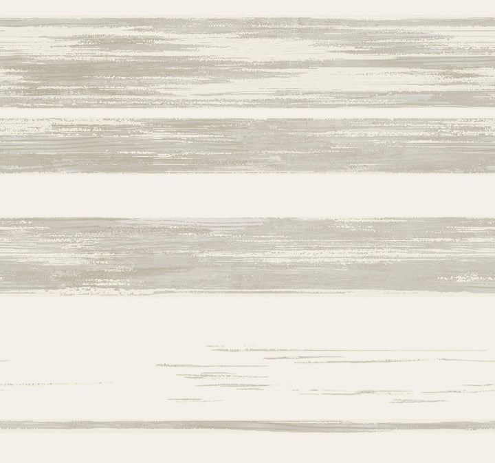 Horizontal Dry Brush White & Grey Wallpaper by Ronald Redding 24 Karat Covers about 60.8 square feet 27-in by 27-ft long roll Unpasted 25.25 - Fabric Carolina -