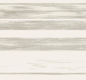 Horizontal Dry Brush White & Grey Wallpaper by Ronald Redding