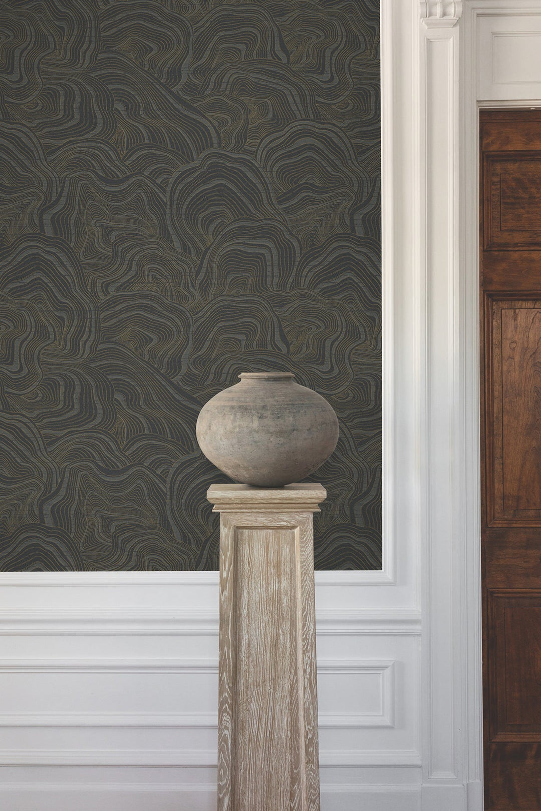 Geodes Black Wallpaper by Ronald Redding Designer