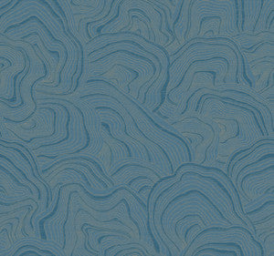 Geodes Blue Wallpaper by Ronald Redding