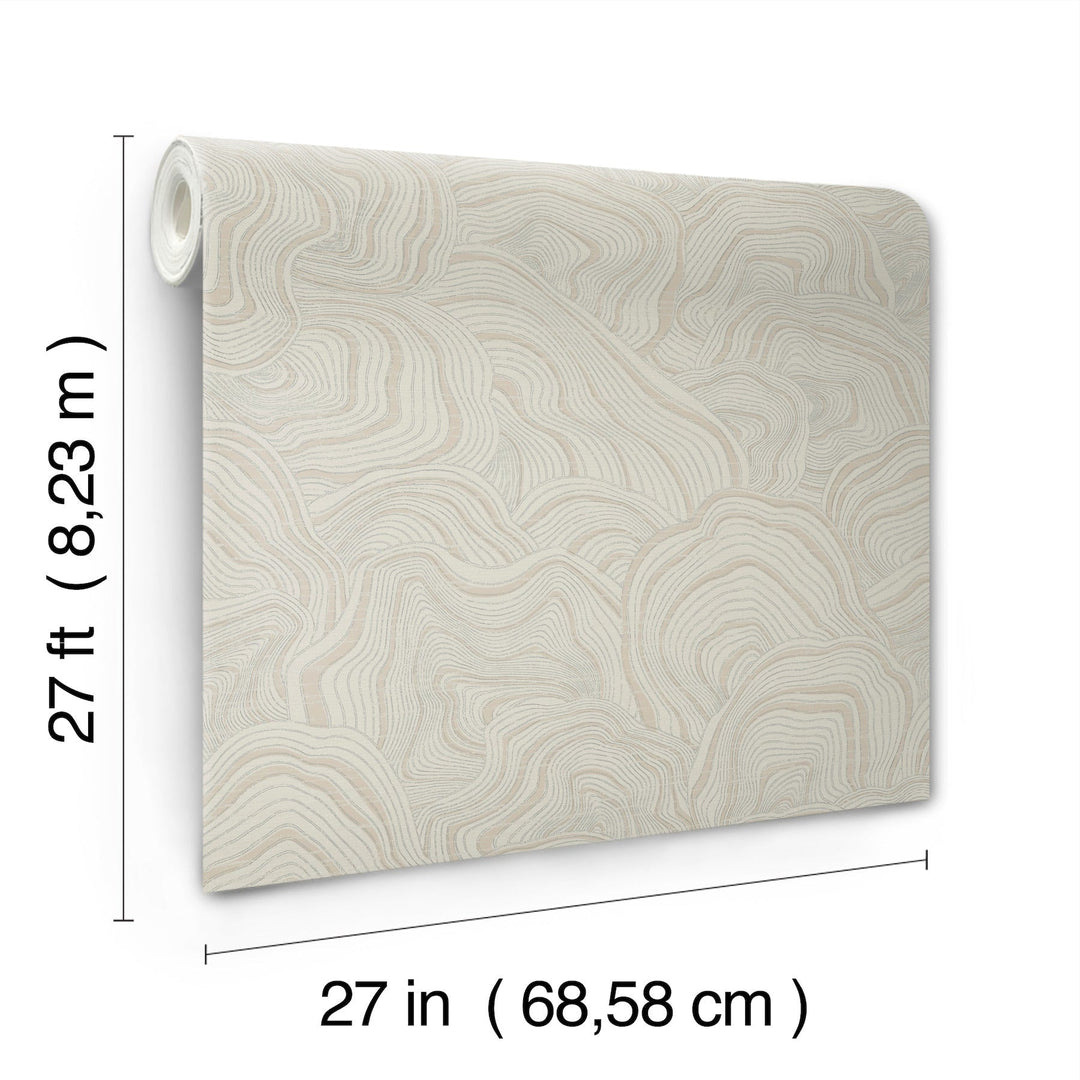 Geodes Taupe Wallpaper by Ronald Redding Designer