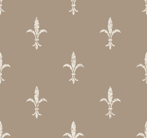 Fleur De Lis Cream Wallpaper by Ronald Redding