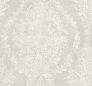 Charleston Damask Cream Wallpaper by Ronald Redding
