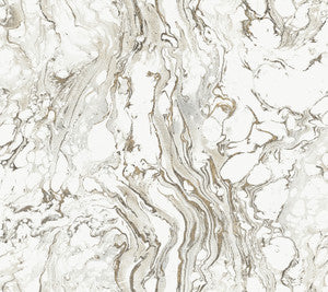 Polished Marble Black & White Wallpaper by Ronald Redding