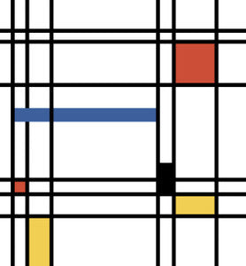De Stijl Mural Multicolored by Seabrook Wallpaper