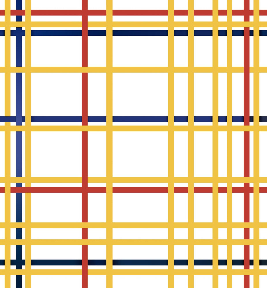 Mondrian Grid Mural Multicolored by Seabrook Wallpaper Mondrian Netherlands 72.57 N/A" 98.4" - Fabric Carolina -