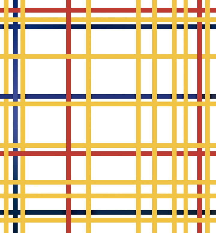 Mondrian Grid Mural Multicolored by Seabrook Wallpaper Mondrian Netherlands 72.57 N/A" 98.4" - Fabric Carolina -