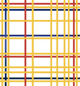 Mondrian Grid Mural Multicolored by Seabrook Wallpaper