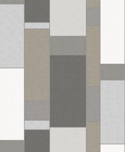 De Stijl Geometric Hammered Steel & Metallic Silver by Seabrook Wallpaper