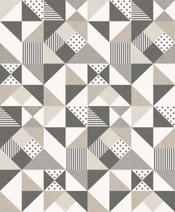 Lozenge Geometric Hammered Steel & Pavestone by Seabrook Wallpaper