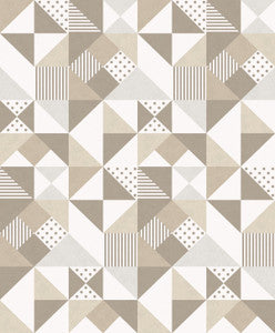 Lozenge Geometric Latte & Dorian Grey by Seabrook Wallpaper