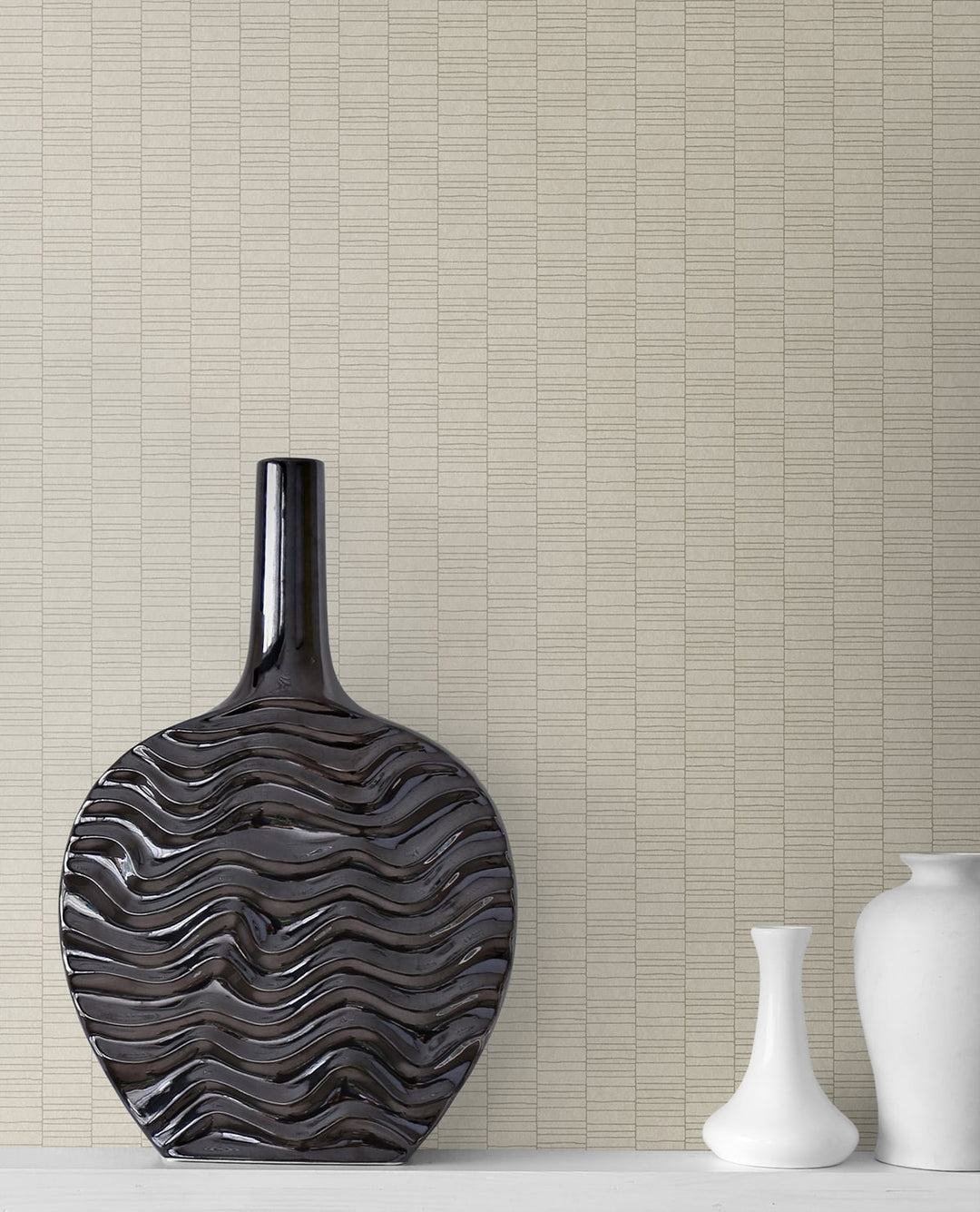 Deco Spliced Stripe Dove KTM1421 by Seabrook Designs Designer Wallpaper