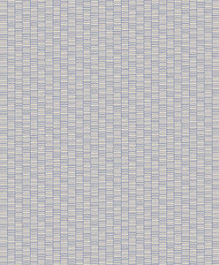 Deco Spliced Stripe Ivory & Cobalt by Seabrook Wallpaper