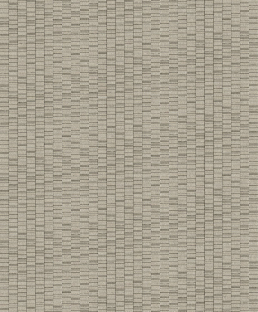 Deco Spliced Stripe Nobel Grey by Seabrook Wallpaper Mondrian Netherlands 56.5 1.81" 20.5" - Fabric Carolina -