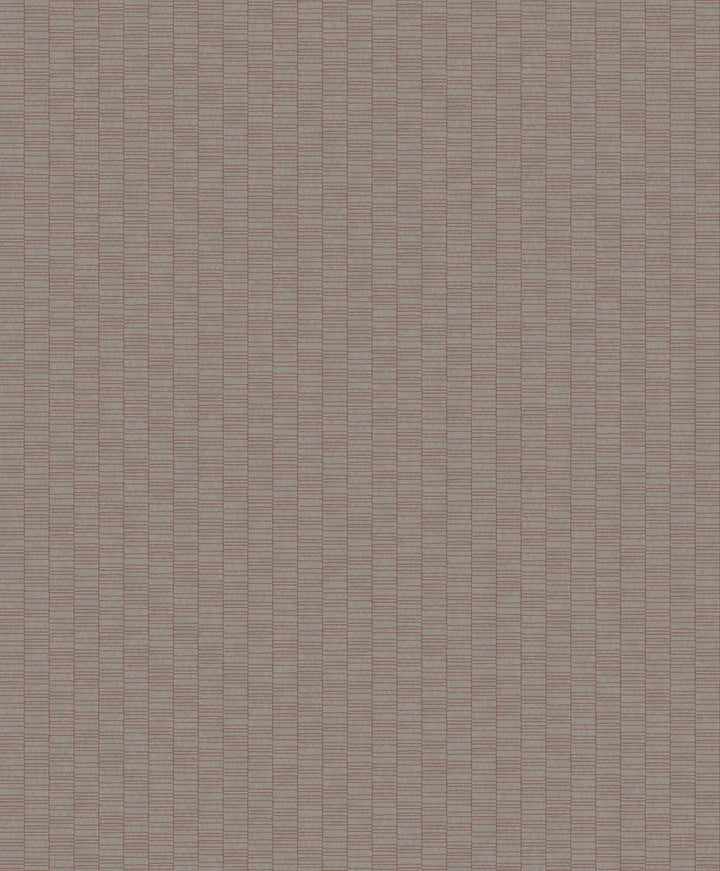 Deco Spliced Stripe Graphite & Terra Cotta by Seabrook Wallpaper Mondrian Netherlands 56.5 1.81" 20.5" - Fabric Carolina -