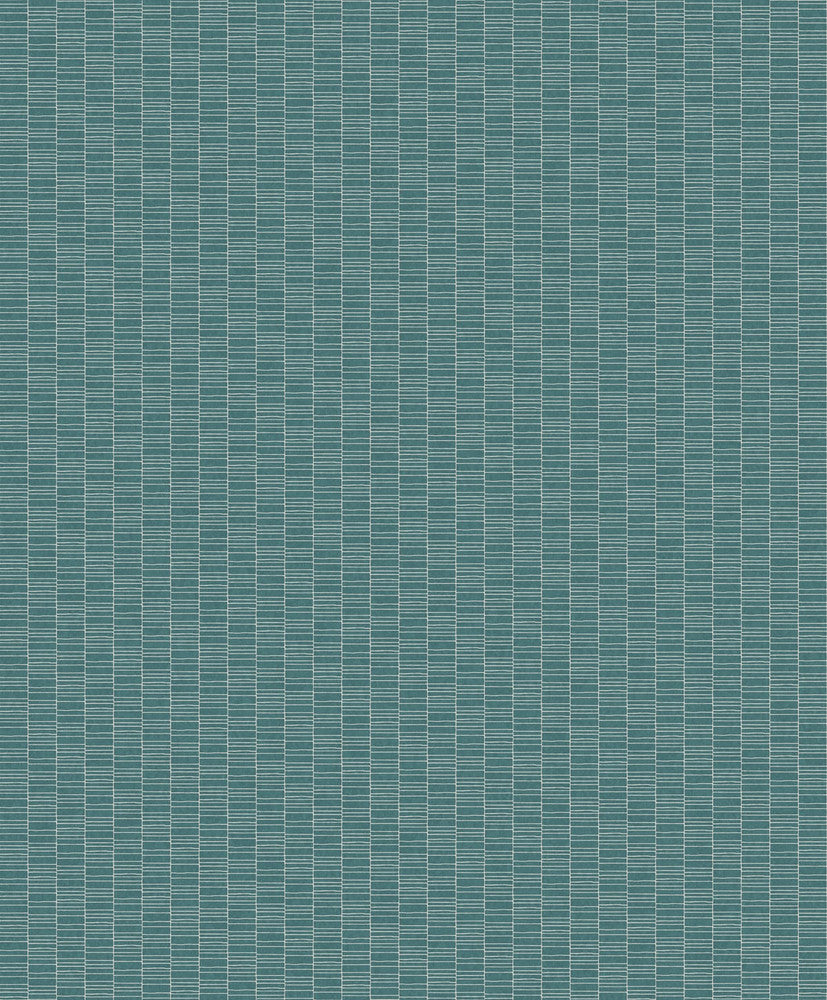 Deco Spliced Stripe Perry Teal by Seabrook Wallpaper Mondrian Netherlands 56.5 1.81" 20.5" - Fabric Carolina -