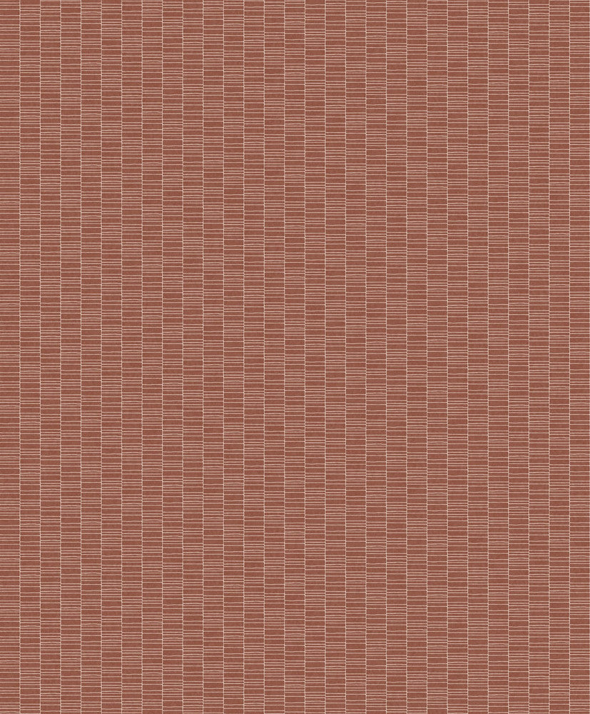 Deco Spliced Stripe Terra Cotta by Seabrook Wallpaper Mondrian Netherlands 56.5 1.81" 20.5" - Fabric Carolina -