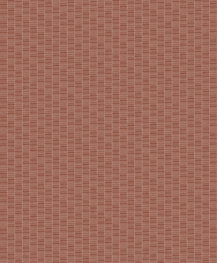Deco Spliced Stripe Terra Cotta by Seabrook Wallpaper Mondrian Netherlands 56.5 1.81" 20.5" - Fabric Carolina -