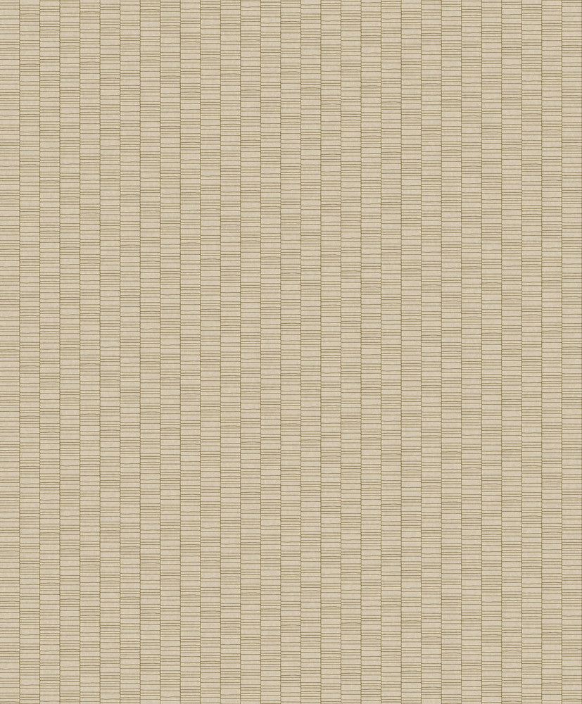 Deco Spliced Stripe Metallic Gold & Parchment by Seabrook Wallpaper Mondrian Netherlands 56.5 1.81" 20.5" - Fabric Carolina -