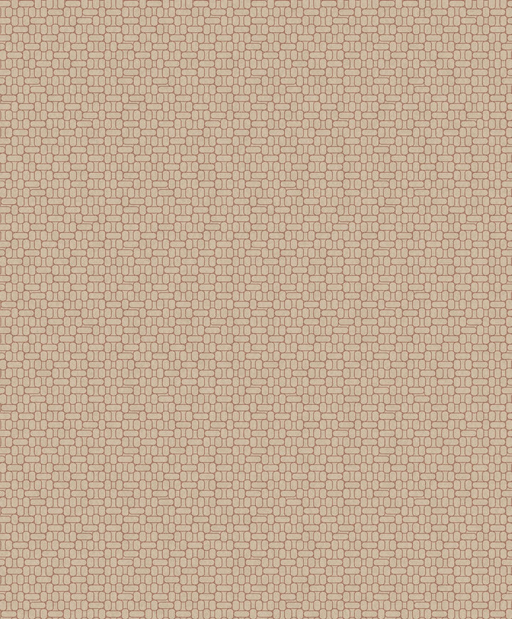 Capsule Geometric Ivory & Terra Cotta by Seabrook Wallpaper Mondrian Netherlands 56.5 3.15" 20.5" - Fabric Carolina -