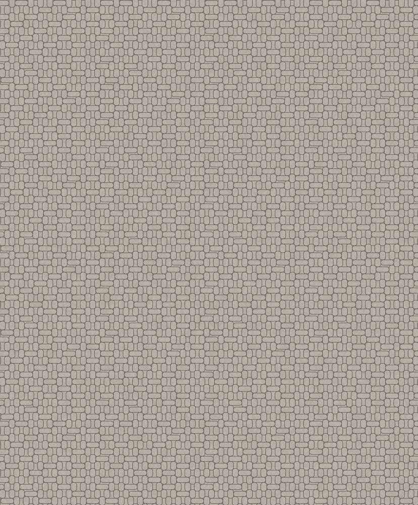 Capsule Geometric Nobel Grey by Seabrook Wallpaper Mondrian Netherlands 56.5 3.15" 20.5" - Fabric Carolina -