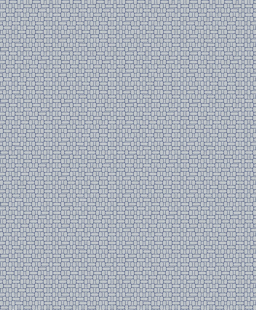 Capsule Geometric Skylight & Navy by Seabrook Wallpaper Mondrian Netherlands 56.5 3.15" 20.5" - Fabric Carolina -