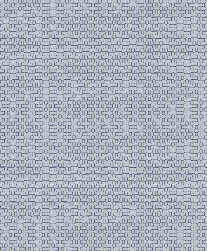 Capsule Geometric Skylight & Navy by Seabrook Wallpaper Mondrian Netherlands 56.5 3.15" 20.5" - Fabric Carolina -