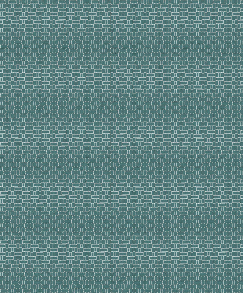 Capsule Geometric Perry Teal by Seabrook Wallpaper Mondrian Netherlands 56.5 3.15" 20.5" - Fabric Carolina -