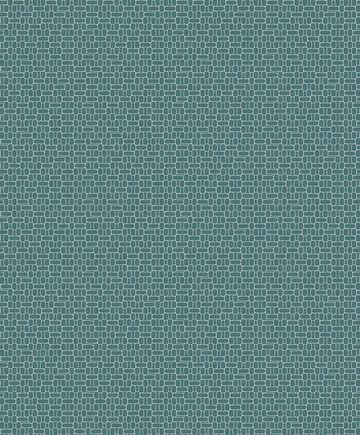 Capsule Geometric Perry Teal by Seabrook Wallpaper Mondrian Netherlands 56.5 3.15" 20.5" - Fabric Carolina -