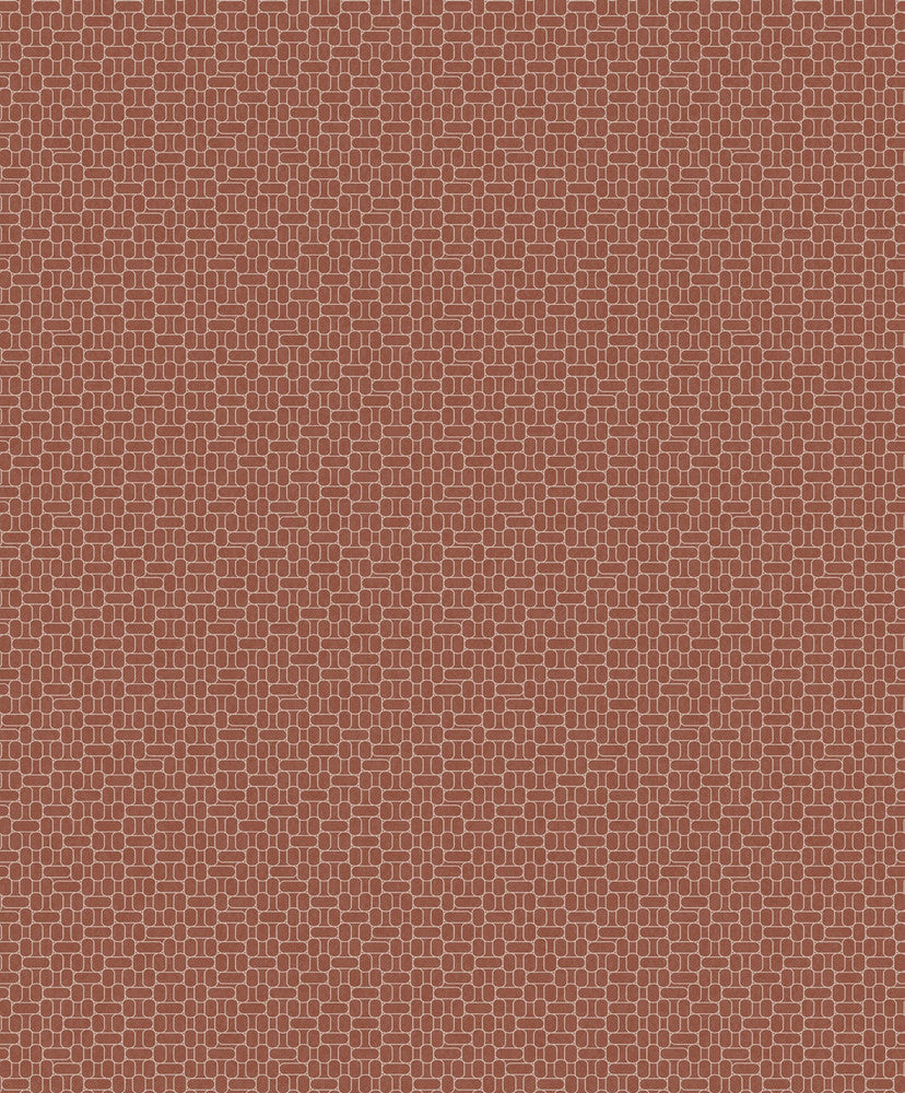Capsule Geometric Terra Cotta by Seabrook Wallpaper Mondrian Netherlands 56.5 3.15" 20.5" - Fabric Carolina -