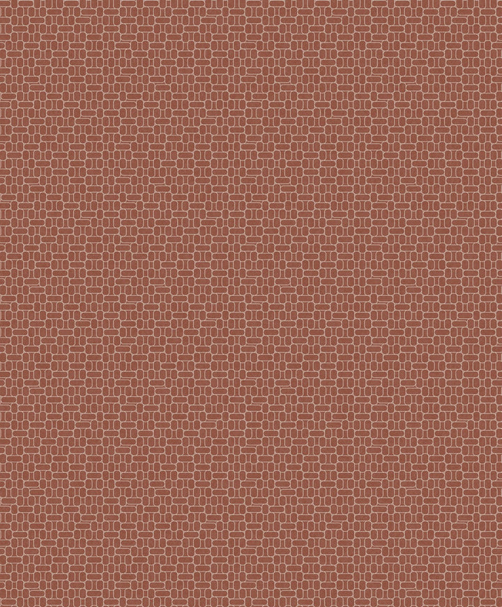 Capsule Geometric Terra Cotta by Seabrook Wallpaper Mondrian Netherlands 56.5 3.15" 20.5" - Fabric Carolina -