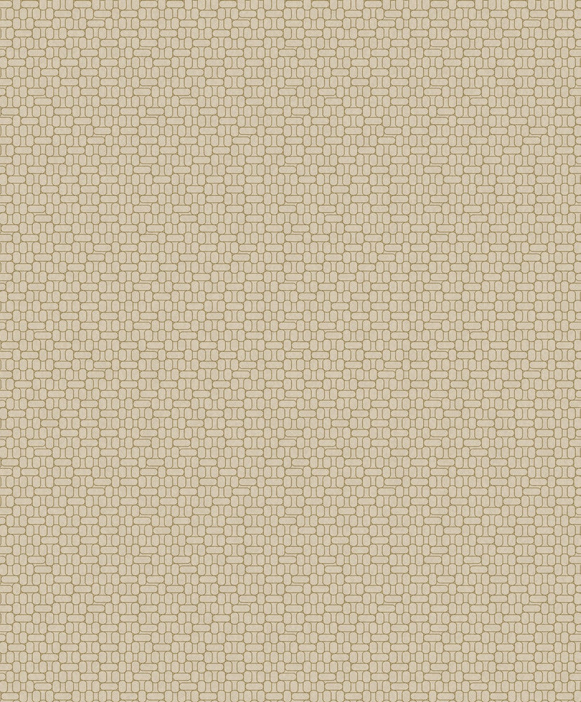 Capsule Geometric Metallic Gold & Parchment by Seabrook Wallpaper Mondrian Netherlands 56.5 3.15" 20.5" - Fabric Carolina -