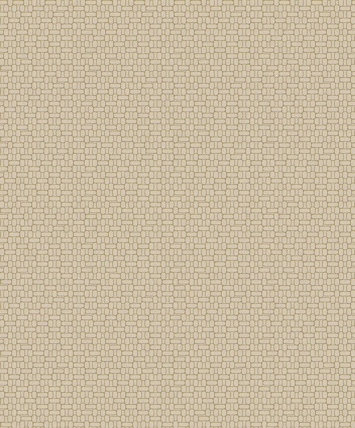 Capsule Geometric Metallic Gold & Parchment by Seabrook Wallpaper Mondrian Netherlands 56.5 3.15" 20.5" - Fabric Carolina -