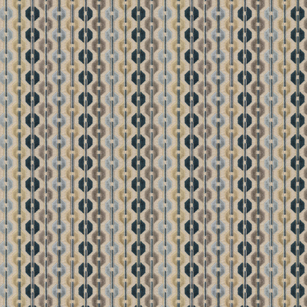 Kumasi 1 Royal by Stout Fabric Stout Fabric Kumasi 1 RoyalFabric RAINBOW LIBRARY HARBOR/INK 69%POL 31%SVI INDIA </p><p>Repeat: H: 4.500, V: 1.750 54 in - Fabric Carolina -